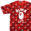 A BATHING APE × BLACK SCALE CAMO TEE RED画像