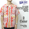 SUN SURF S/S HAWAIIAN SHIRT "PINE AND PROTEA BORDER" SS37137画像