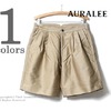 AURALEE フィンクスモールスキン ワイドショーツ A6SP03FM画像