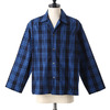 UNUSED Open collar check shirt. US1126画像