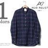 REMI RELIEF インディゴ スタンドプルオーバーシャツ RN1618-9068画像