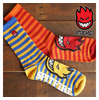 Spitfire Bighead Stripe Sock Yellow/Blue and Red/Orange画像