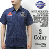 Buzz Rickson's LOCKHEED SKUNK WORKS HERRINGBONE TWILL STRIPE S/S CONTRACTOR SHIRT BR37271画像