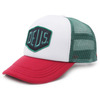 Deus Ex Machina &times; BARNEYS NEWYORK SHIELD TRUCKER WHITExREDxGREEN画像