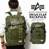ALPHA INDUSTRIES SWAN FLAP BACKPACK KHAKI画像