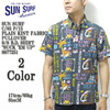 SUN SURF C/85 P/15 PLAIN KINT FABRIC PULLOVER S/S B.D. SHIRT "SUCK 'EM UP" SS77251画像