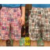 SUGAR CANE Light MADRAS CHECK PATCHWORK EASY SHORTS SC51528画像