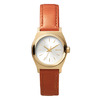 nixon THE SMALL TIME TELLER LEATHER LIGHT GOLD/SADDLE NA5091976-00画像