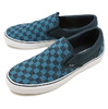 VANS CLASSIC CLASSIC SLIP-ON (STITCH CHECKERS) BLUE MIRAGE/MIDNIGHT VN0004MPJPK画像