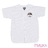 MISHKA STAMP EM OUT PINSTRIPE BASEBALL JERSEY EX161106画像