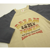 Two Moon Overdyed Cotton Half Sleeve Tee Shirts "DREAM IS MY POWER" 27513P画像
