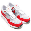 NIKE AIR MAX 1 ULTRA FLYKNIT WHITE/UNIVERSITY RED-PURE PLATINUM-COOL GREY-WOLF GREY-BLACK 843384-101画像