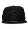 Mitchell & Ness Philadelphia 76ers BASIC SOLID LOGO SNAPBACK BLACKOUT LVMNPPS039画像