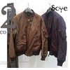 SCYE BASICS PE/NY 高密度タフタ 製品染め ボマージャケット MA-1 5116-63563画像