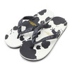 THE PARK・ING GINZA × HAYN × BEDWIN&THE HEARTBREAKERS COW PRINT SANDALS WHITE画像