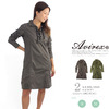 AVIREX WOMENS L/S MILITARY LACE UP ONE PIECE 6265042画像
