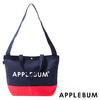 APPLEBUM Logo Canvas Shoulder Totebag NavyxRed画像