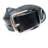 MARTIN FAIZEY 1.25 INCH WEST END BUCKLE SADDLE LEATHER BELT/black(pewter)画像