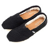 TOMS WOMENS SEASONAL CLASSICS Black Cable Knit with Shearling 10008923画像