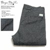 BURGUS PLUS Lot.402 Zip fly Military Covert Black Trousers 402-70画像