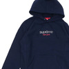 Supreme Chrome Classic Logo Hooded Sweatshirt NAVY画像