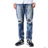 DENIM BY VANQUISH & FRAGMENT damage five years wash tapered denim pants VFP4018画像