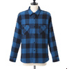 GOLD TWILL BLOCK CHECK WORK SHIRT GL27360画像