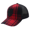 YOSHINORI KOTAKE DESIGN 444ロゴ ウールチェック メッシュキャップ RED画像