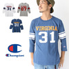 Champion 3/4スリーブ 7分袖 フットボール Tシャツ C3-J411画像