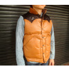 RAINBOW COUNTRY LEATHER DOWN VEST RCL-10037HC画像