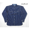 桃太郎ジーンズ WABASH STRIPE L/S WORK SHIRT 05-115画像