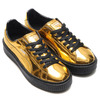PUMA BASKET PLATFOAM METALLIC GOLD/GOLD/PUMA BLACK 362339-04画像