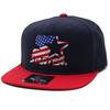 STARTER BLACK LABEL STACKED USA AW TWILL SNAPBACK NAVYxRED画像