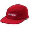 Supreme Harris Tweed Featherweight Wool Camp Cap RED画像