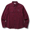 CLUCT L/S GINGHAM CHECK FLANNEL SHIRT (NAVY×RED) 02226画像
