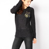 AVIREX WOMENS L/S WAPPEN KNITS PULL OVER 6264025画像