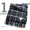 Johnstons STOLE Black with White Windowpen AU0331/WD000056画像
