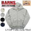 BARNS L/S ZIP SWEAT BR-4931N画像