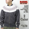 BARNS COZUN FULL ZIP CREW SWEAT "雪柄" BR-6900画像