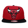 Mitchell & Ness CHICAGO BULLS 2T XL LOGO SNAPBACK REDxBLACK LVMNCHB313画像