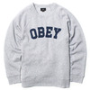 OBEY PREMIUM GRAPHIC LOFTY FLEECE "ACADEMY CREW" (HEATHER GRAY)画像