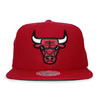 Mitchell & Ness CHICAGO BULLS BASIC SOLID LOGO SNAPBACK/2 RED LVMNCHB173画像