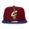 Mitchell & Ness CLEVELAND CAVALIERS 2T XL-LOGO SNAPBACK BURGUNDYxNAVY LVMNCLC076画像