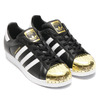 adidas Originals SUPERSTAR METAL TOE W Core Black/Running White/Gold Mett BB5115画像