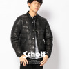 Schott LEATHER LIGHT DOWN JACKET 3161049画像