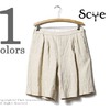 Scye ナチュラルリネン/コットン イージーショーツ 1117-81015画像