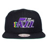 Mitchell & Ness NEW ORLEANS JAZZ BASIC SOLID LOGO SNAPBACK BLACK LVMNUJZ014画像