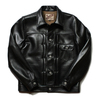 Y'2 LEATHER LB-140 ANILINE HORSE LEATHER JACKET 1ST DENIM JACKET TYPE BLACK画像