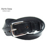 MARTIN FAIZEY M.F.SADDLERY 1 INCH WEST END BUCKLE SADDLE LEATHER BELT/black(pewter)画像