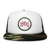 Aloha Army BOOT CAMP TRUCKER MESH CAP WHITExCAMO ALA034画像